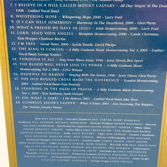 Lot 3 Bill Gaither's VHS Tapes 20 Favorite Songs Encore Down By‎ The Tabernacle - Picture 9 of 16